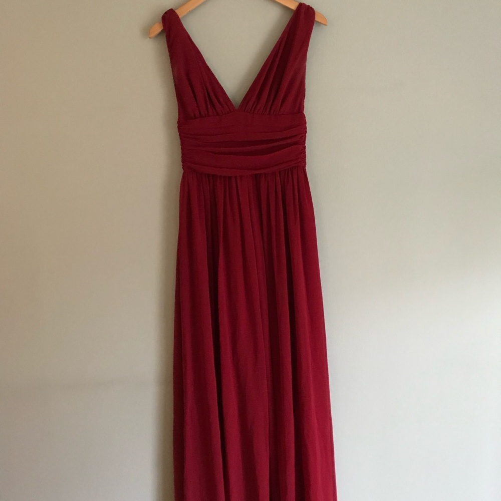 Dark red bridesmaid dress in size 4